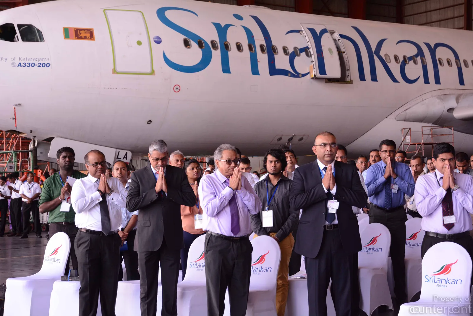 The CEO and the Board seen here, praying to whoever they believe in, on the arrival of yet another expensive aircraft. With Board members fighting amongst themselves, the prayers didn’t work and tax payers are now left holding a very expensive can!