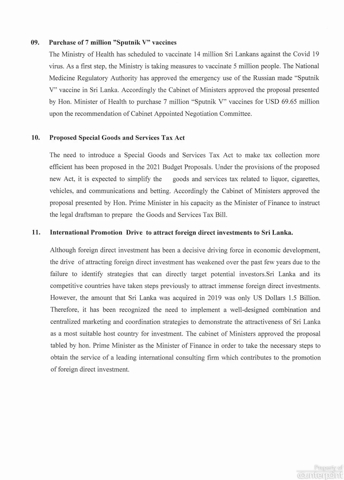 04 Cabinet Decision on 23.03
