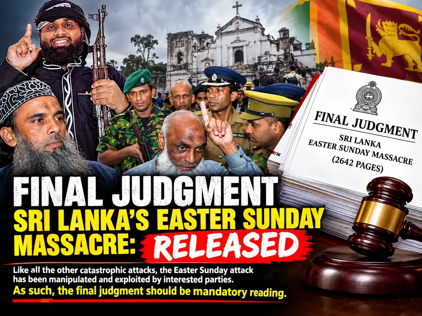 Final Judgement (2642 pages) of Sri Lanka’s Easter Sunday Massacre: Released
